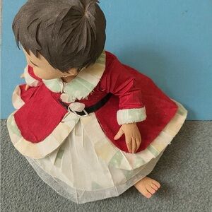 Elegant Red and White Santa Baby Dress
